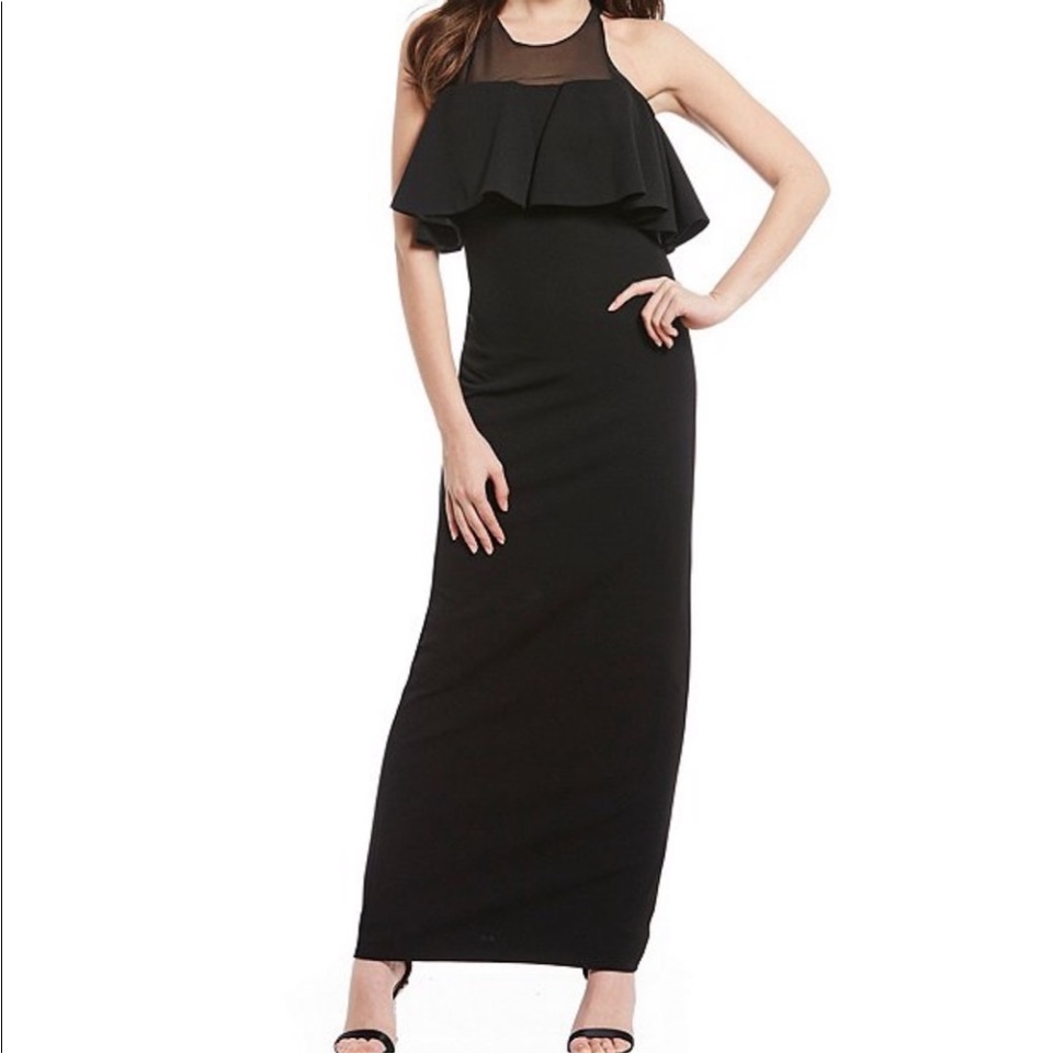 New* Badgley Mischka Belle Catherine Dress Black Tie Formal Cocktail Size 6